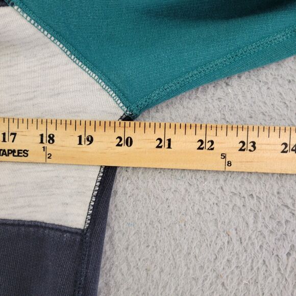 American Eagle Hoodie Sweatshirt Mens XS Blue Green Pullover Sweater Preppy Y2K - Picture 6 of 7